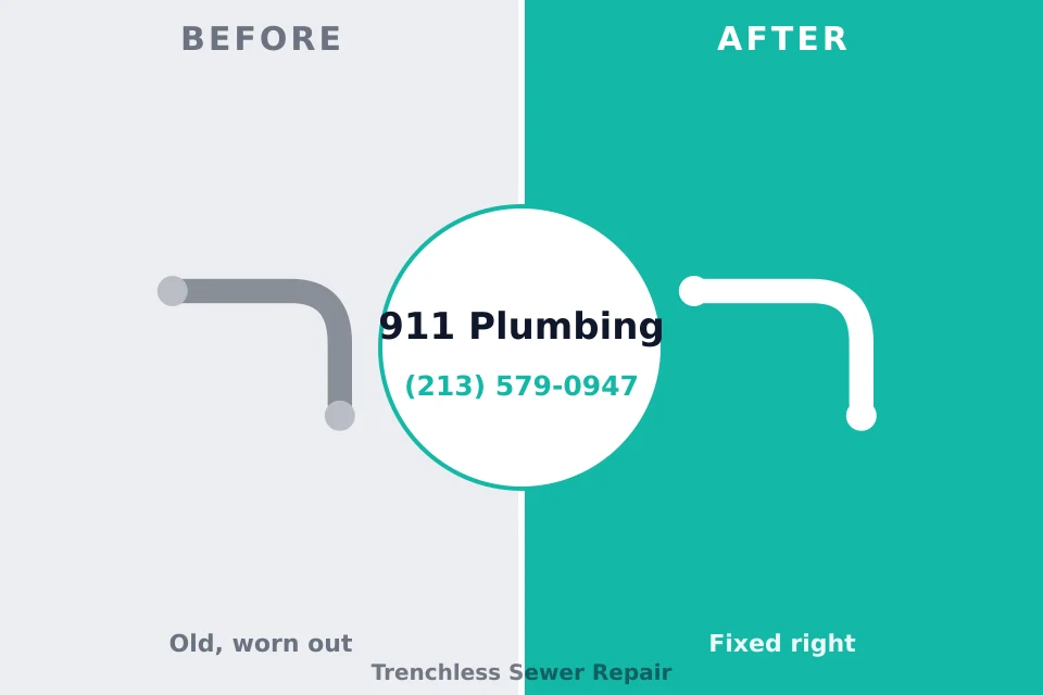 Before and after: plumbing repair Alderson, WV